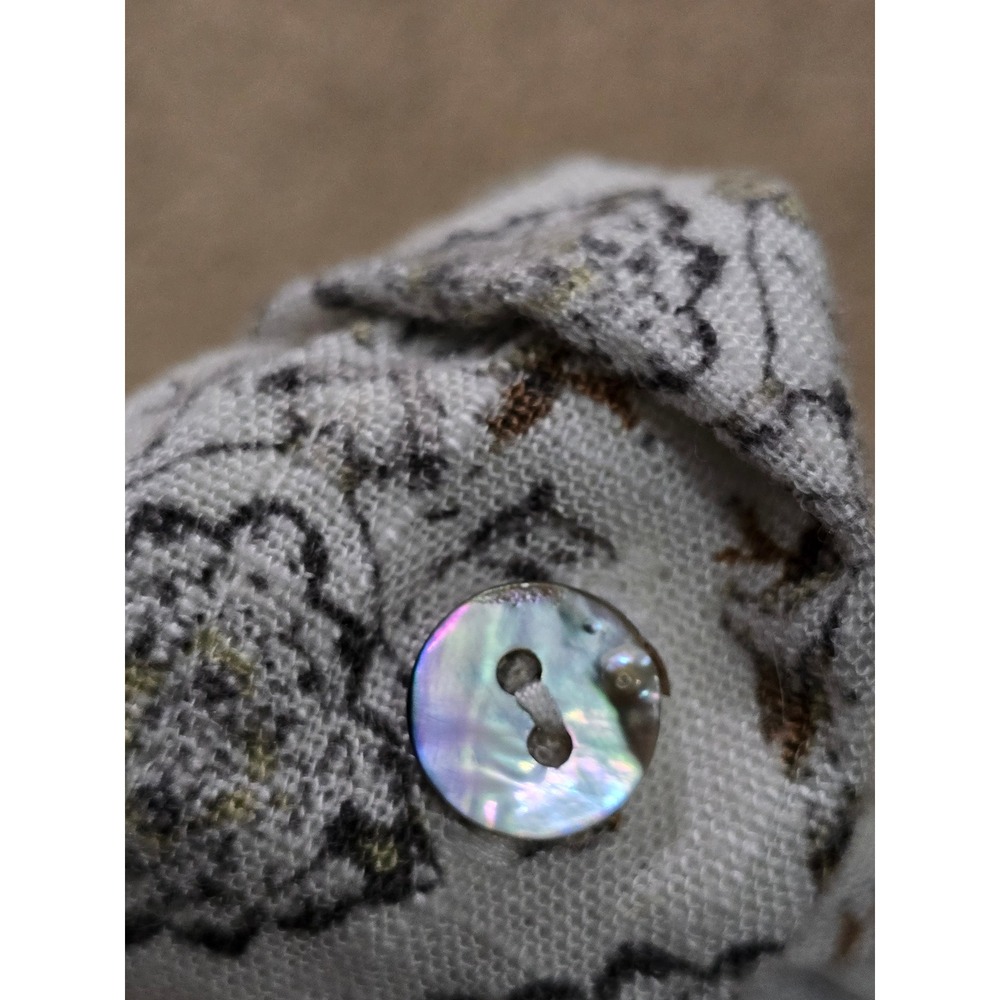 Cloth & Portrait Women Medallion Print Linen Blend Button Down Shirt Dress Small - Picture 4 of 7
